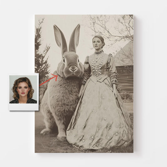 The Lady and Her Hare - Hystoriq Portraits